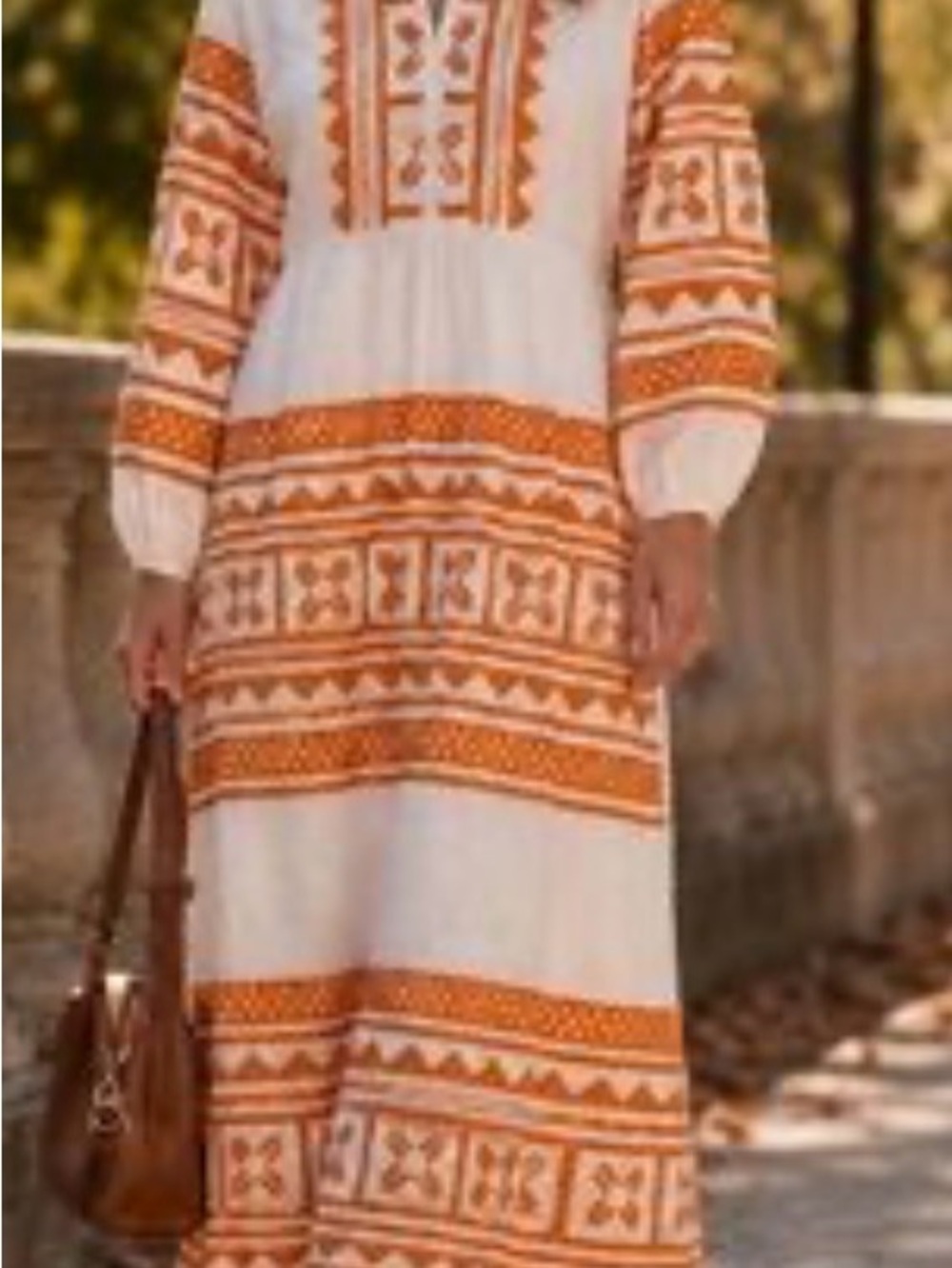 Julia Amory Scalloped Hem Embroidered Caftan Dress size xl - Picture 3 of 10